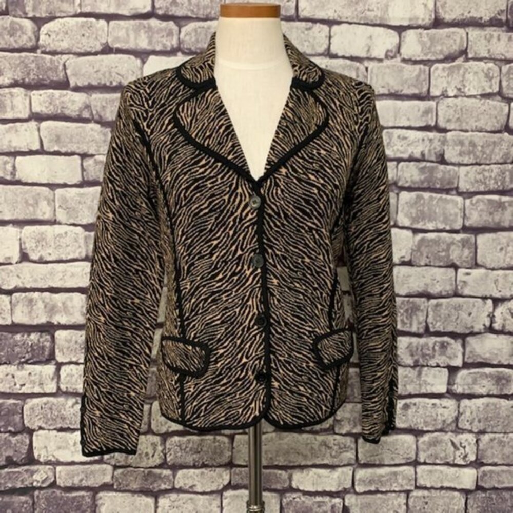 Grace Black & Camel Colored Jacket Size M